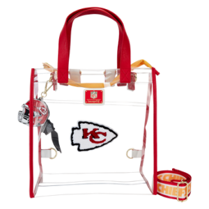 NFL Kansas City Chiefs Clear Convertible Backpack & Tote Crossbody Stadium Bag