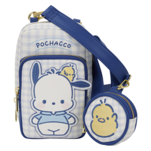 Sanrio Pochacco Gingham Cell Phone Crossbody Bag with Coin Bag