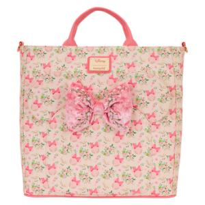 Minnie Mouse Floral All-Over Print Convertible Backpack & Tote Crossbody Bag